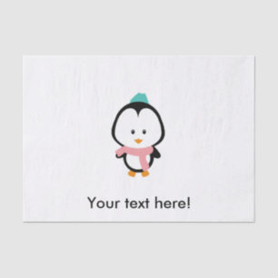 Cute penguin cartoon tissue paper