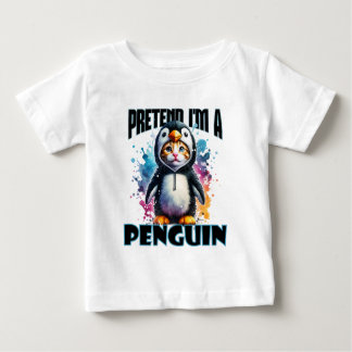 Cute Penguin Cat Design for Playful Creations Baby T-Shirt