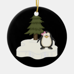 Cute Penguin Ceramic Tree Decoration