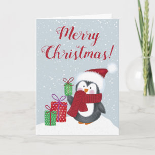 Cute Penguin Christmas Card