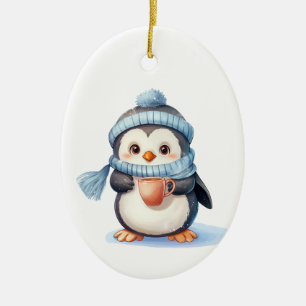 🐧 Cute Penguin Christmas Ornament – Holiday Tree