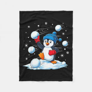 Cute Penguin Christmas Pajamas Shirt Boys, Penguin Fleece Blanket