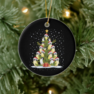 Cute Penguin Christmas Tree Funny Holiday Ceramic Tree Decoration