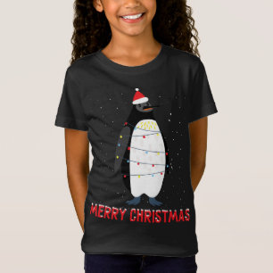 Cute penguin Christmas Tree Lights T-Shirt