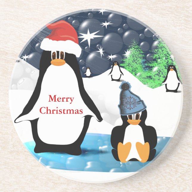 Cute Penguin Coasters (Front)