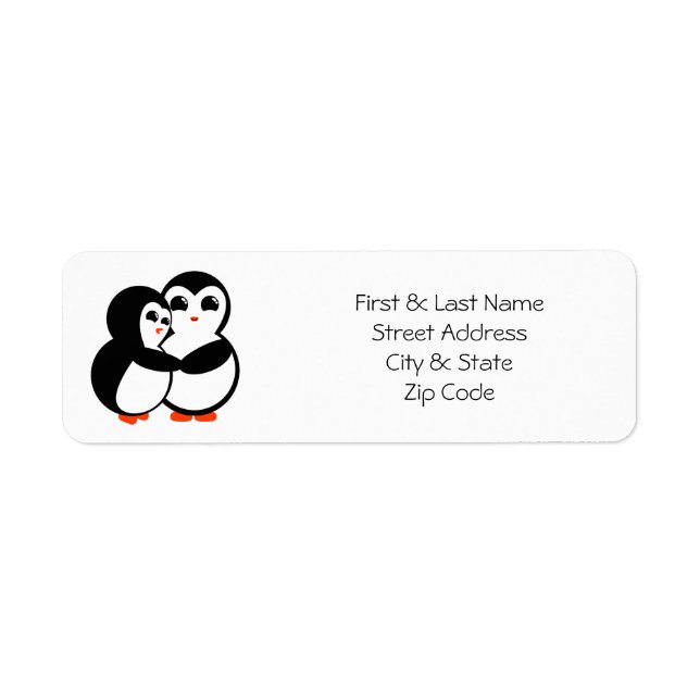 Cute Penguin Couple Hugging (Front)