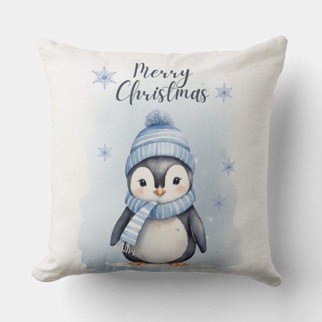 "Cute Penguin" Cushion (Front)