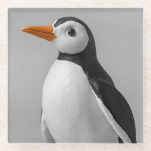 Cute Penguin Design – Adorable Winter Animal Glass Coaster