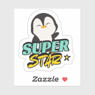 Cute Penguin Die Cut Sticker