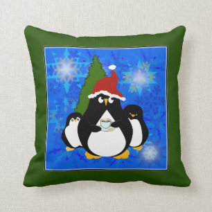 Cute Penguin Family Cushion
