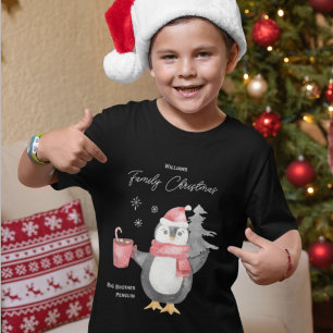 Cute Penguin Family Matching Christmas Brother T-Shirt