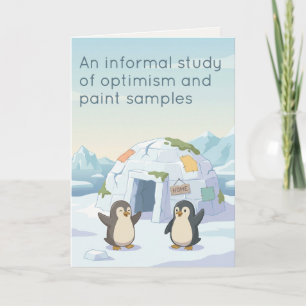Cute Penguin First Igloo   Dry Humour New Home Card