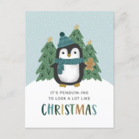 Cute Penguin Funny Penguin-ing Christmas