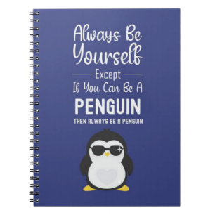 Cute Penguin Gift Animal Cartoon Funny Bird Winter Notebook