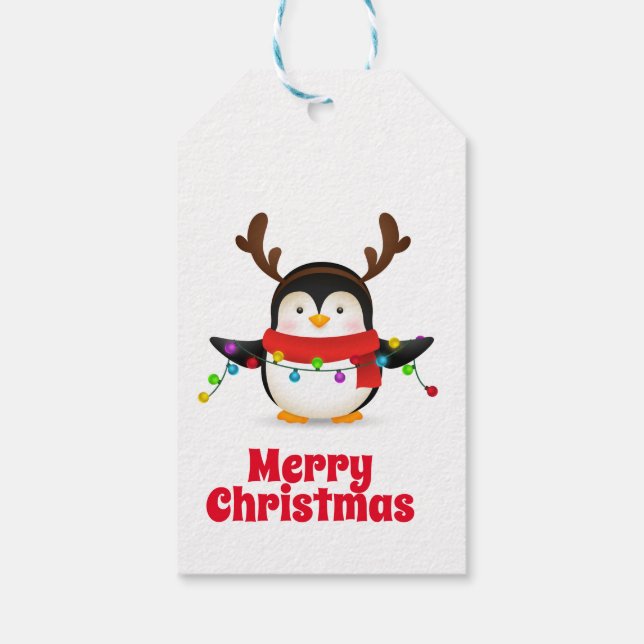 Cute Penguin Gift Tags (Back)