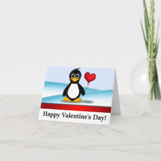 Cute Penguin Happy Valentine's Day NoteCards
