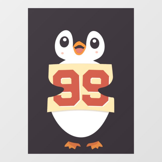 Cute Penguin Holding a Sign (Sheet)