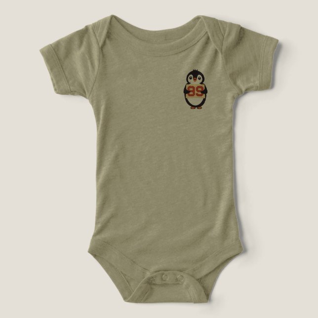 Cute Penguin Holding a Sign (Design Front)