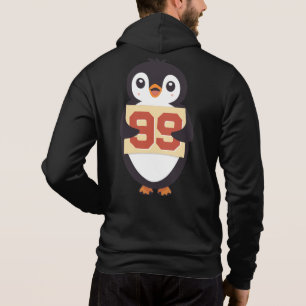Cute Penguin Holding a Sign Hoodie