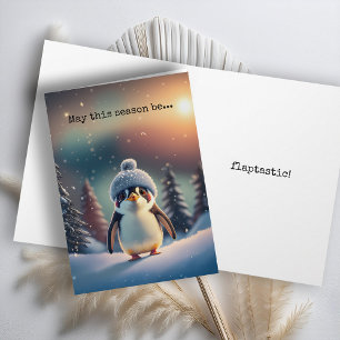 Cute Penguin Holiday Card