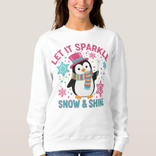 Cute Penguin Holiday Tee – Let It Sparkle Winter