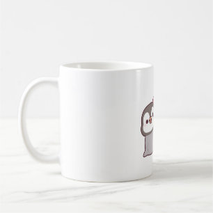 Cute Penguin Hugging Iced Bubble Tea Coffee Mug