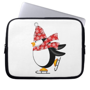 Cute Penguin Ice Skates Electronics Bag