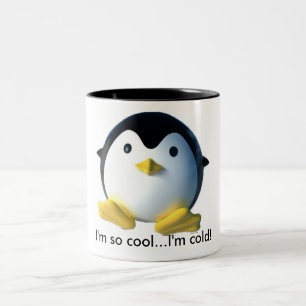 cute penguin "i'm so cool..." mug