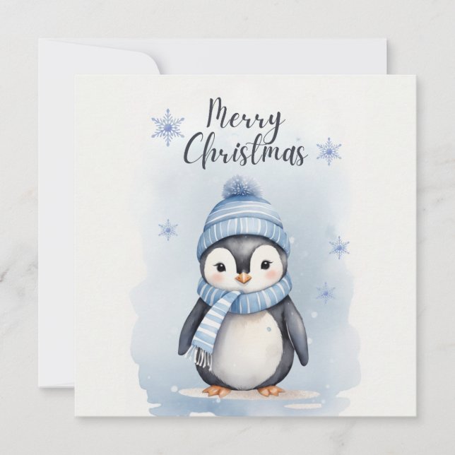 "Cute Penguin" Invitation (Front)