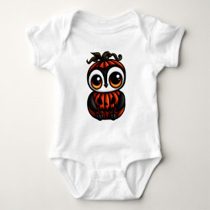 Cute Penguin Jack-o'-Lantern Halloween Costume Baby Bodysuit