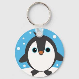 Cute penguin keyring