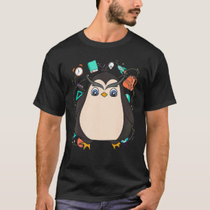 Cute Penguin  Kids Animal Bird School Student Peng T-Shirt