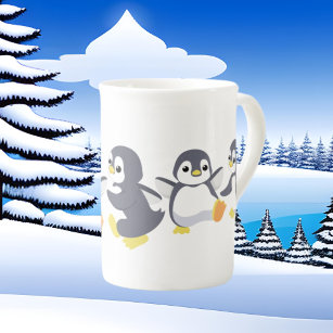 cute penguin lovers animal  bone china mug