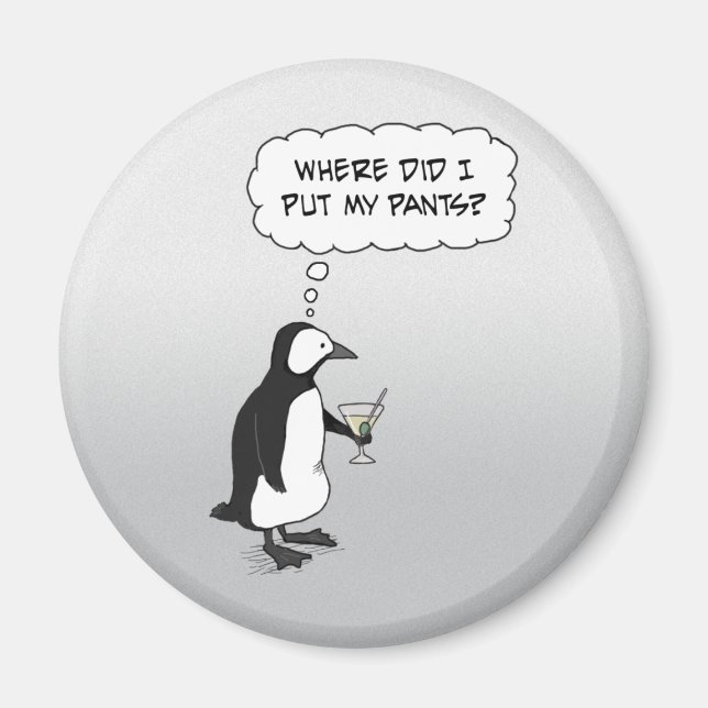 Cute penguin magnet: Missing pants Magnet (Front)