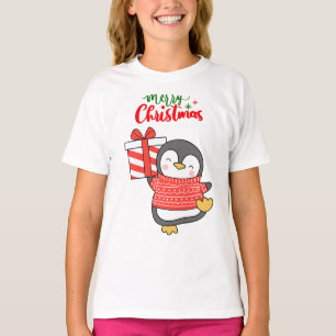 Cute Penguin Merry Christmas  T-Shirt