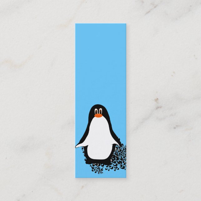 Cute Penguin Mini Business Card (Front)