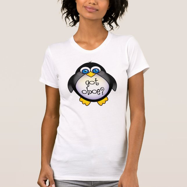 Cute Penguin Music Got Oboe T-Shirt (Front)