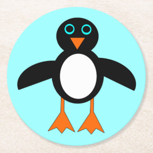 Cute Penguin Paper Coasters