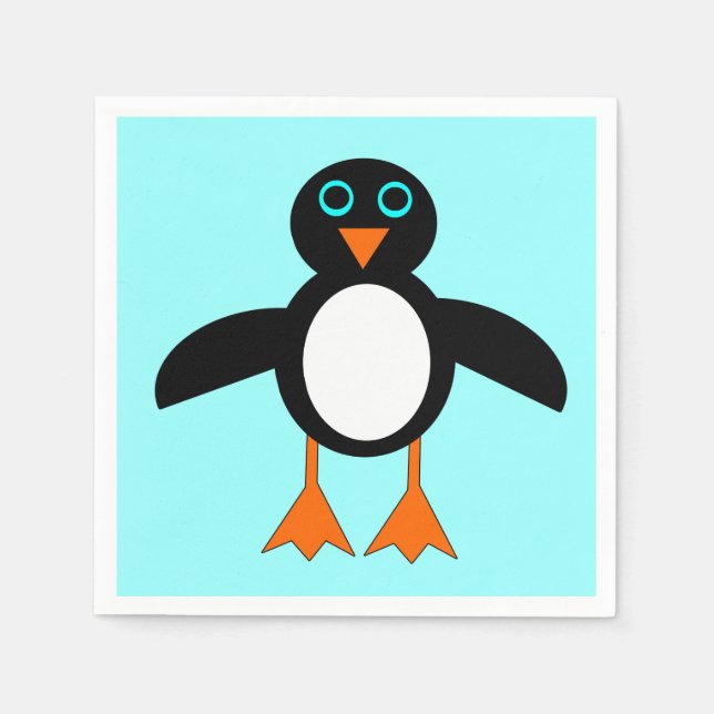 Cute Penguin Paper Napkins (Front)