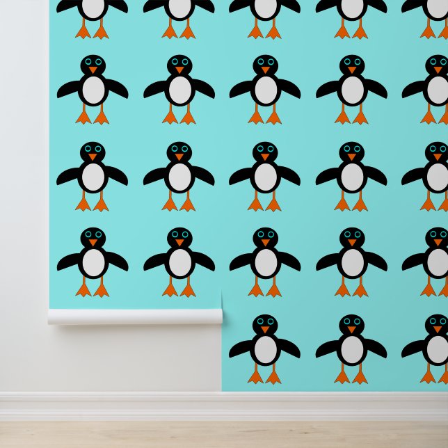 Cute Penguin Patterned Wallpaper (Application)