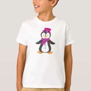 Cute Penguin, Penguin With Hat, Penguin With Scarf T-Shirt