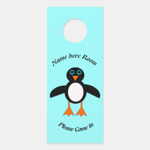 Cute Penguin Personalised Door Hanger
