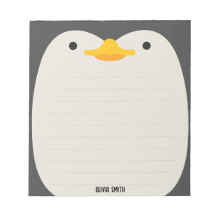 Cute Penguin Personalized kids Notepad 