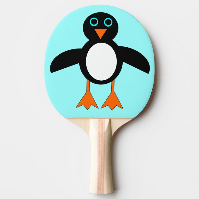 Cute Penguin Ping Pong Paddle (Front)
