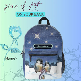 Cute Penguin  Printed Backpack
