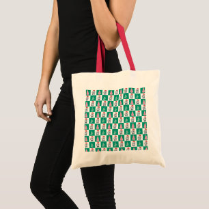 Cute Penguin Santa Merry Christmas tree party Tote Bag