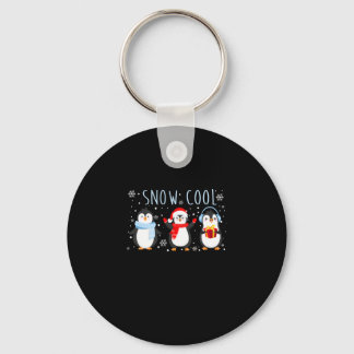Cute Penguin Snow Cool Winter Christmas Key Ring