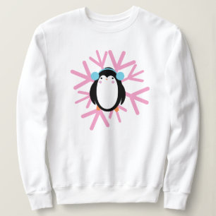 Cute Penguin Snowflake Christmas Winter Sweatshirt