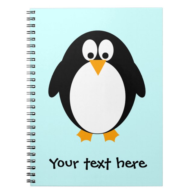 Cute Penguin Spiral Notebook (Front)