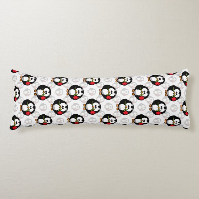 Cute Penguin Surface Pattern Design Print Body Cushion (Front)
